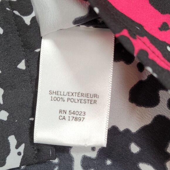 🔹️NWT Banana Republic Pink, Black, & Gray Short Sleeve Blouse Small - Picture 15 of 16